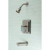 Kingston Brass KB86580CKL Single-Handle Tub and Shower Faucet, Brushed Nickel KB86580CKL